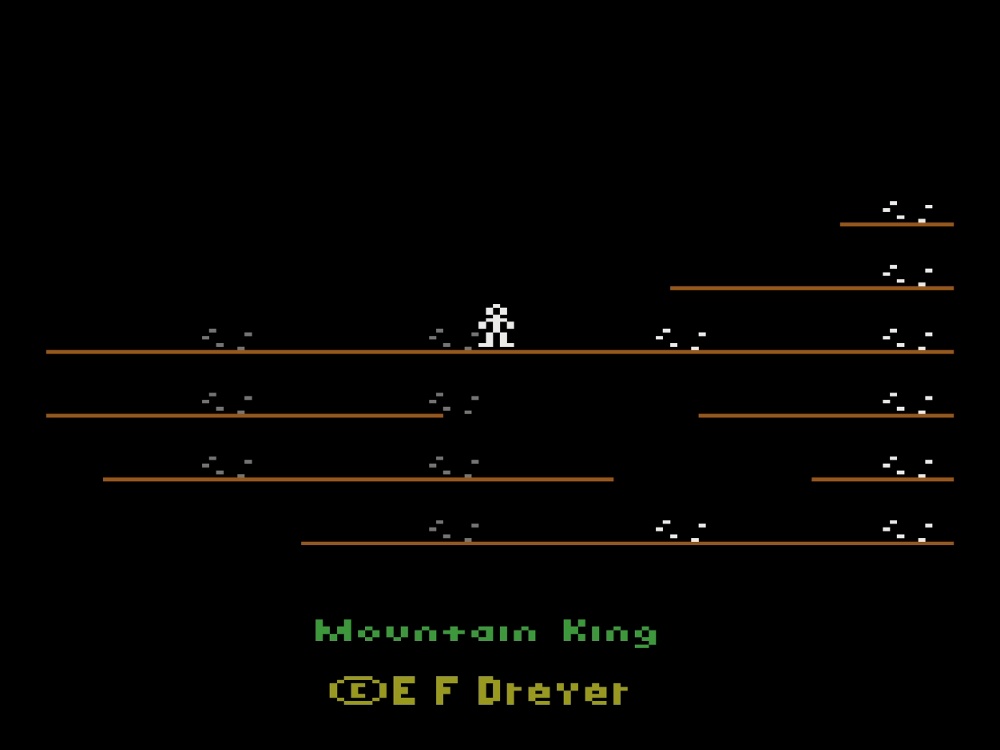 Title Screen of Mountain King for Atari 2600